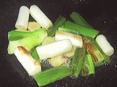 Japanese leek and ginger