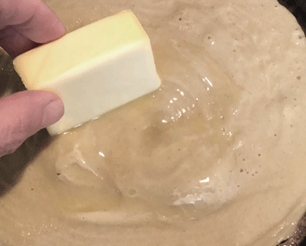 バターを塗る